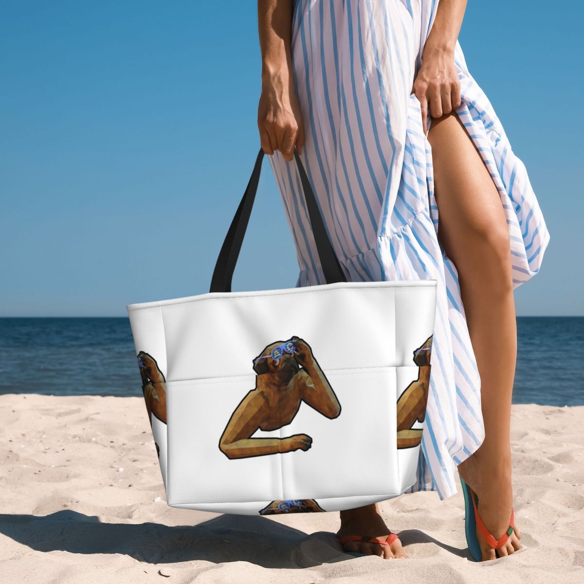 Women Bags Company - Сумка-тоут для пляжа с изображением пуделя