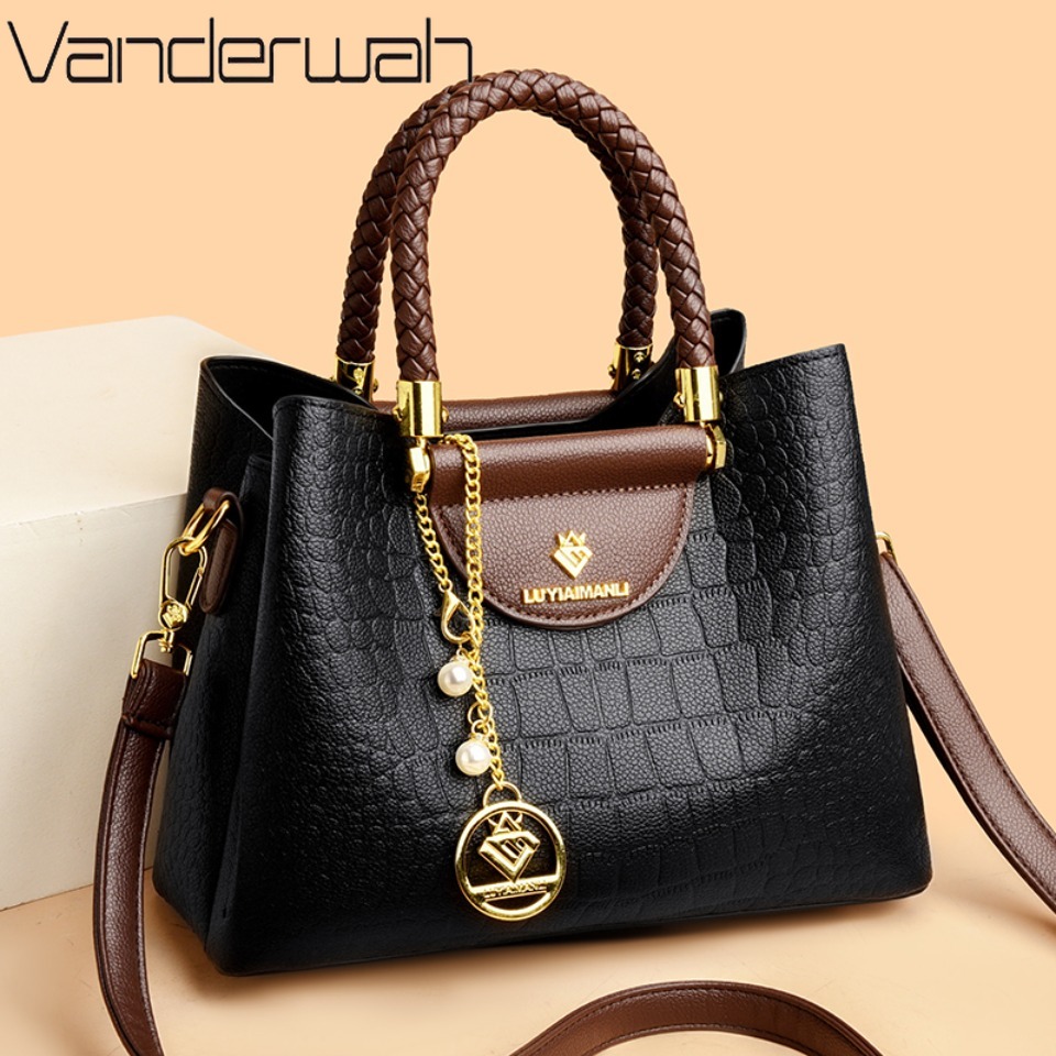 Women Bags Branded - Тканая ручка из натуральной кожи высокого